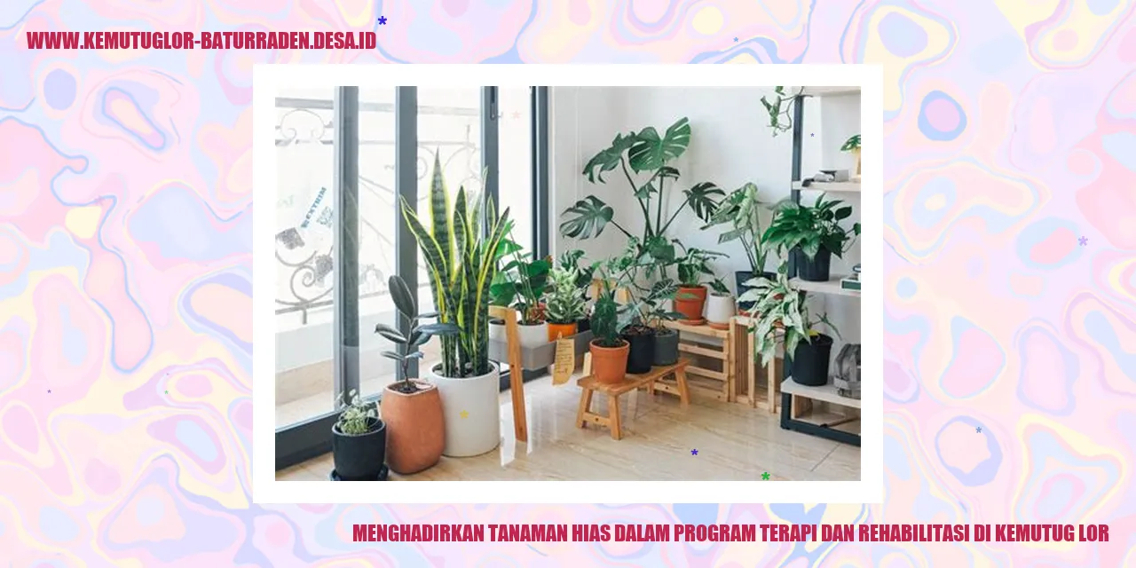 Menghadirkan Tanaman Hias dalam Program Terapi dan Rehabilitasi di Kemutug Lor