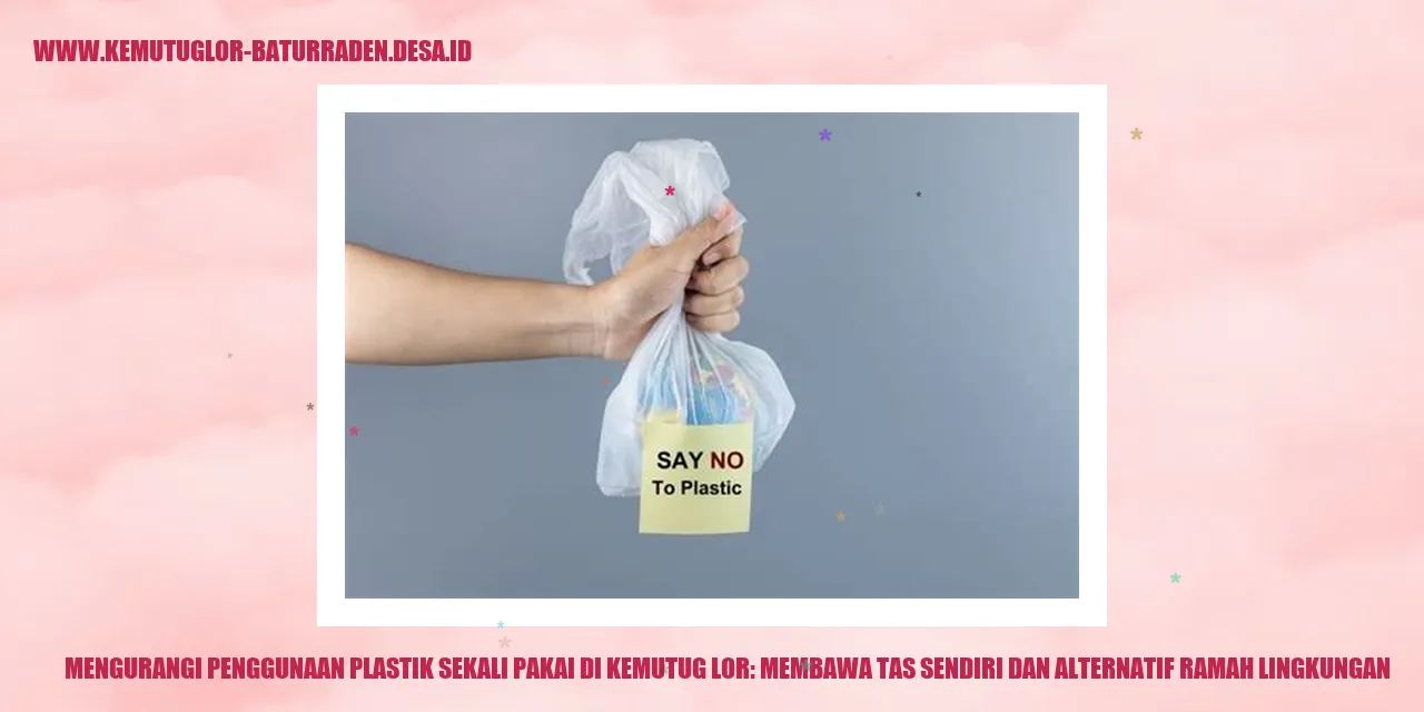 Mengurangi Penggunaan Plastik Sekali Pakai di Kemutug Lor: Membawa Tas Sendiri dan Alternatif Ramah Lingkungan