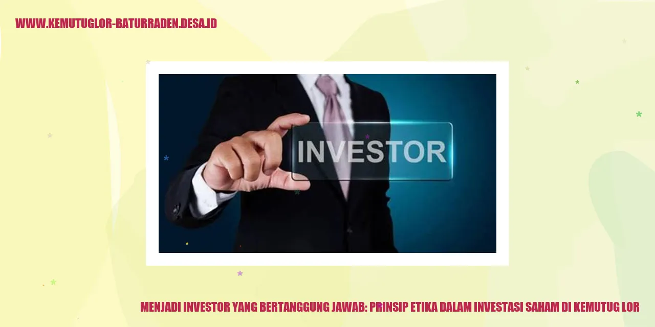 Investasi Saham di Kemutug Lor