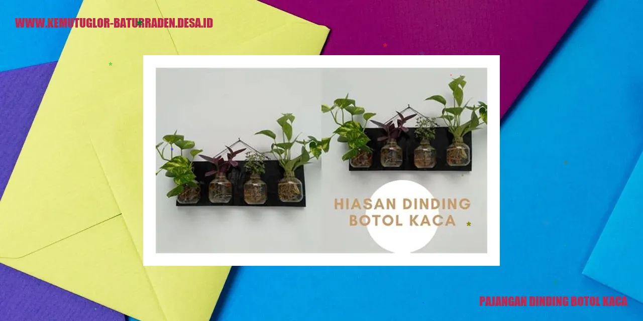 Pajangan Dinding Botol Kaca