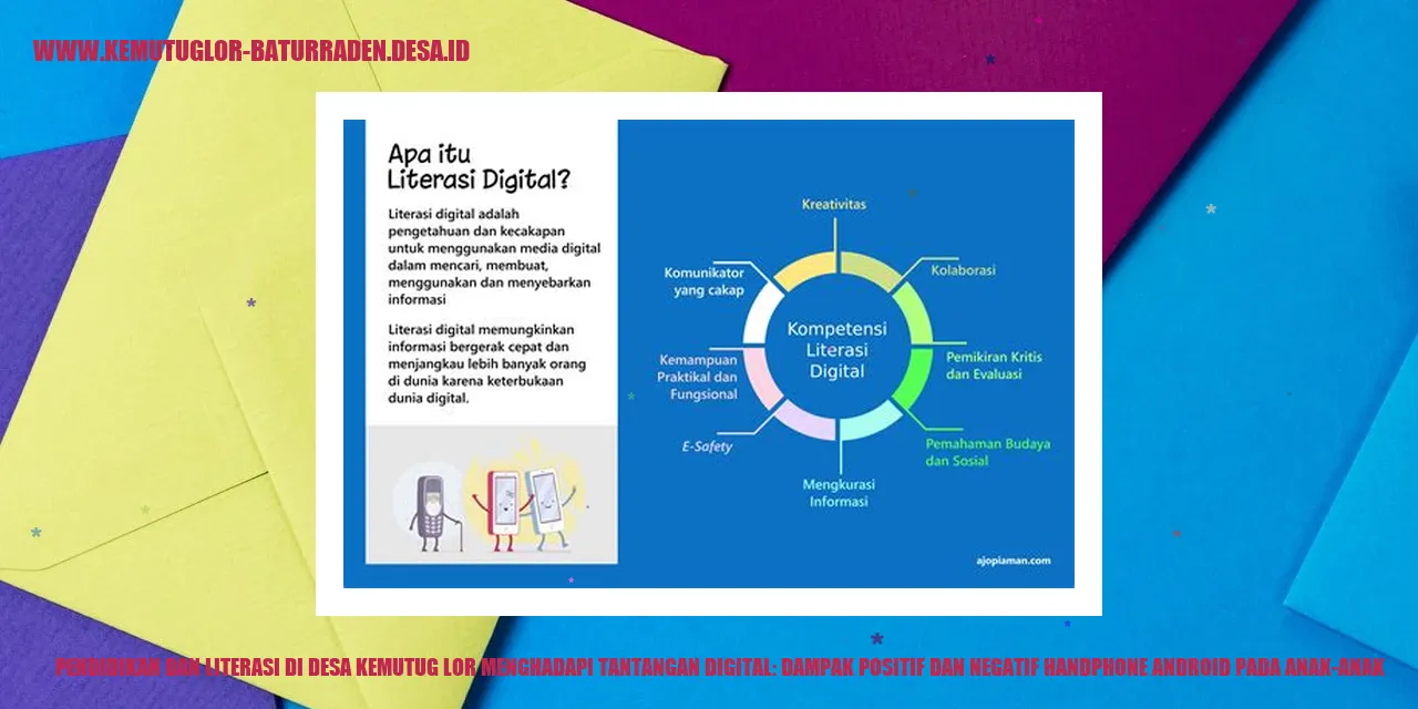 Ilustrasi penggunaan handphone Android oleh anak-anak