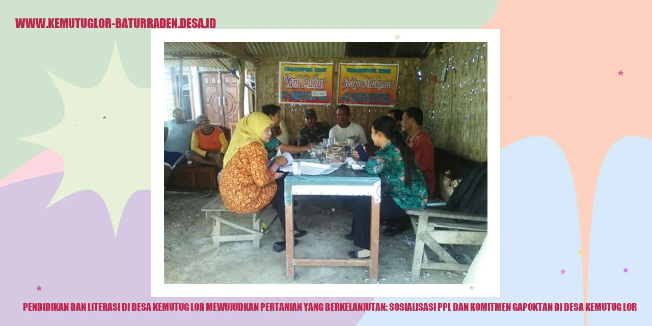 Pendidikan dan Literasi di Desa Kemutug Lor Mewujudkan Pertanian yang Berkelanjutan