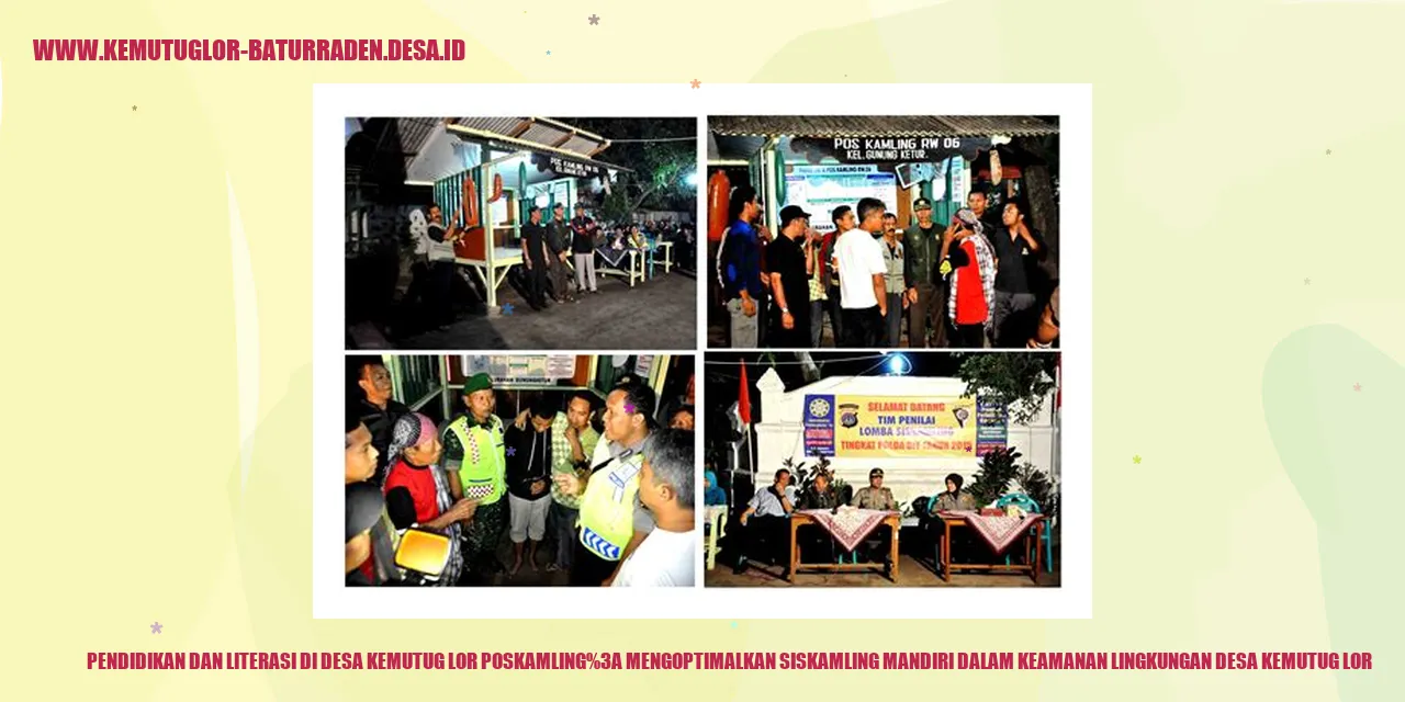 Pendidikan dan Literasi di Desa Kemutug Lor Poskamling