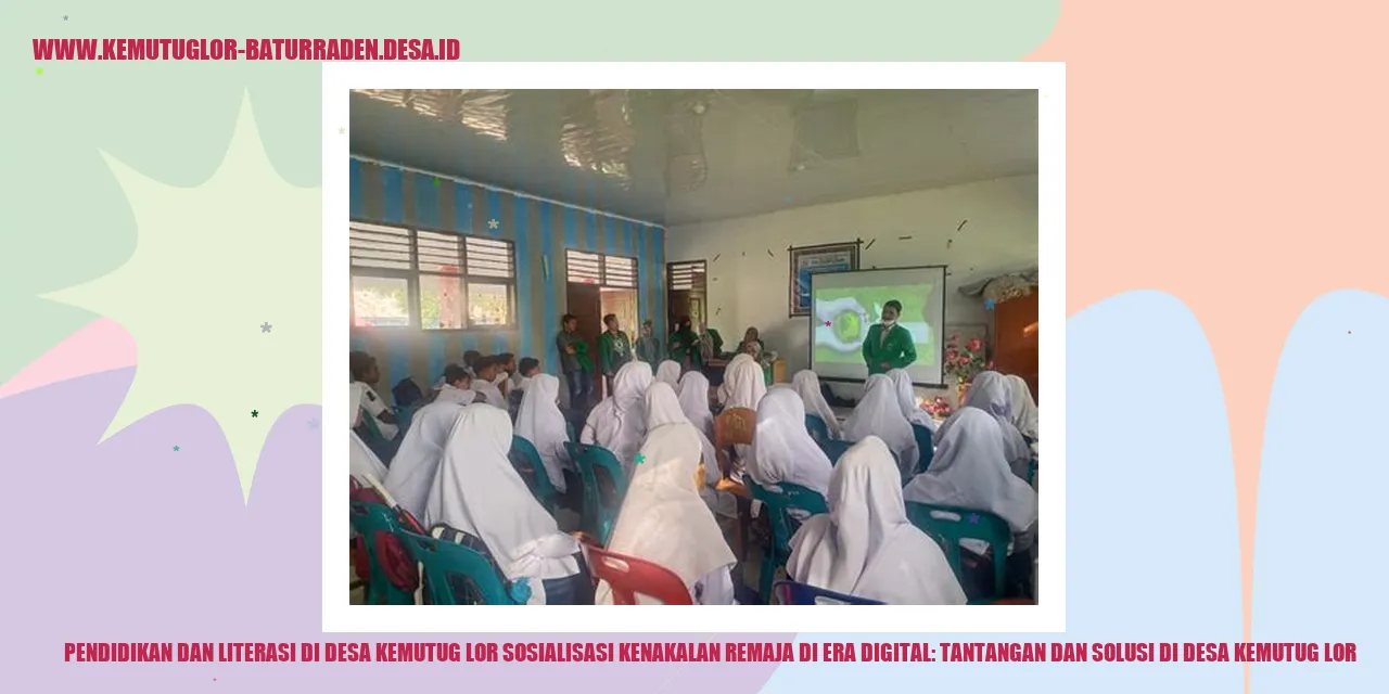 Pendidikan dan Literasi di Desa Kemutug Lor