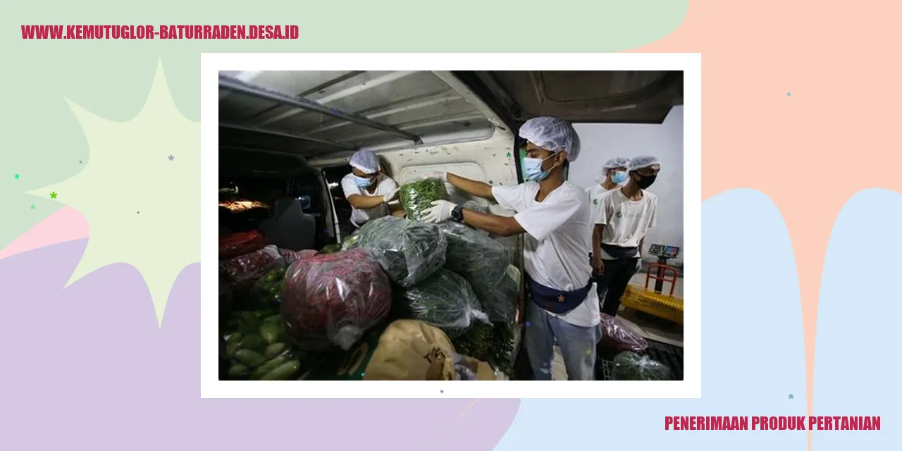 Penerimaan Produk Pertanian