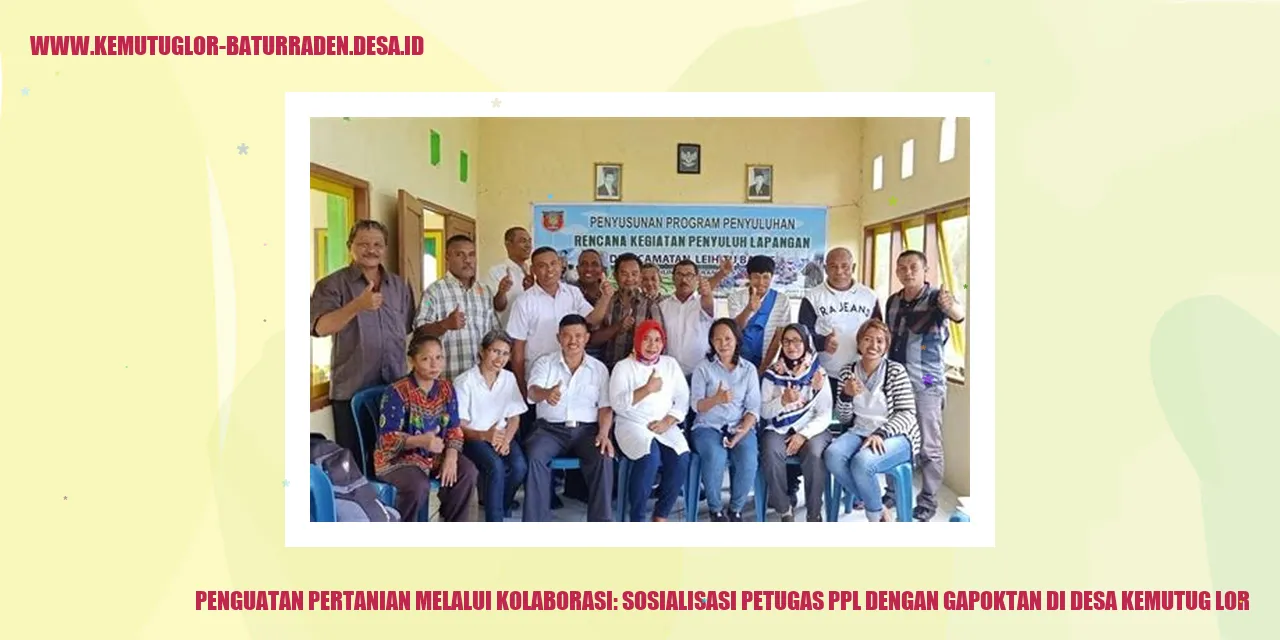 Sosialisasi Petugas PPL di Desa Kemutug Lor