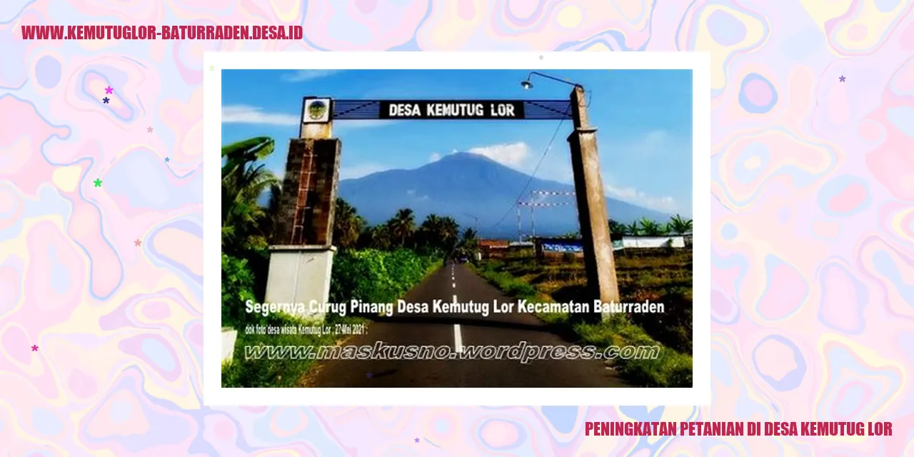 Ilustrasi Pertanian di Desa Kemutug Lor