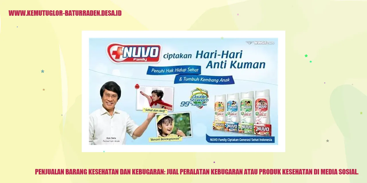 gambar Penjualan Barang Kesehatan dan Kebugaran: Jual peralatan kebugaran atau produk kesehatan di media sosial.