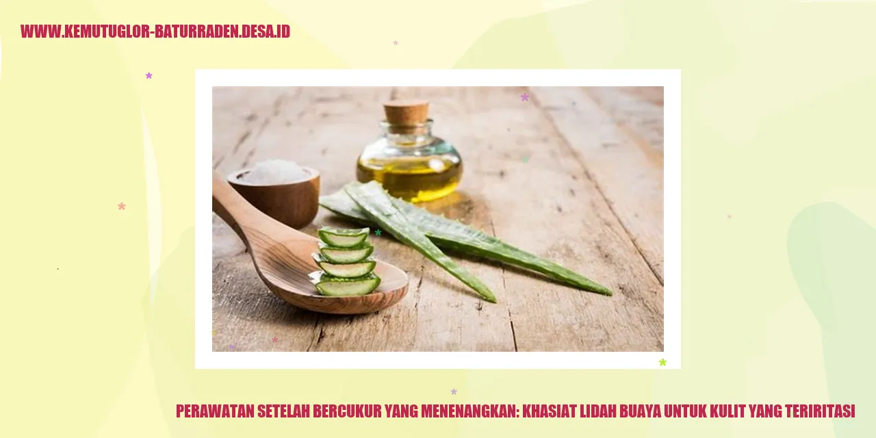 Perawatan Setelah Bercukur yang Menenangkan: Khasiat Lidah Buaya untuk Kulit yang Teriritasi