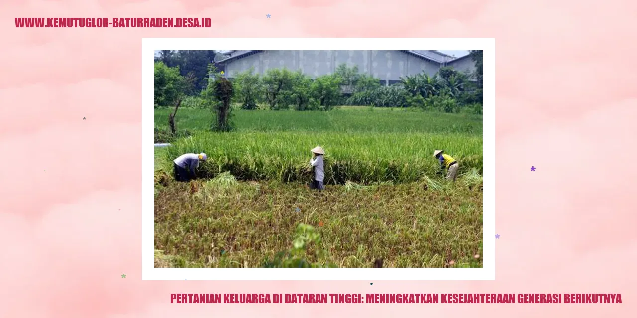 Pertanian Keluarga di Dataran Tinggi: Meningkatkan Kesejahteraan Generasi Berikutnya