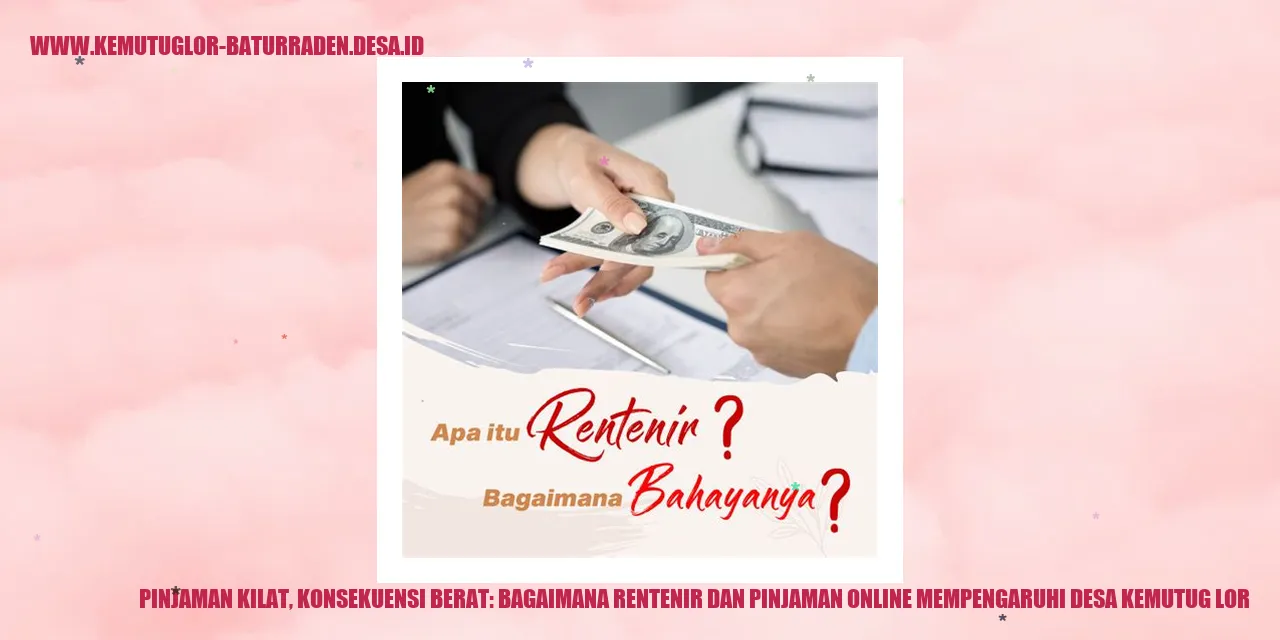 Pinjaman Kilat, Konsekuensi Berat: Bagaimana Rentenir dan Pinjaman Online Mempengaruhi desa kemutug lor