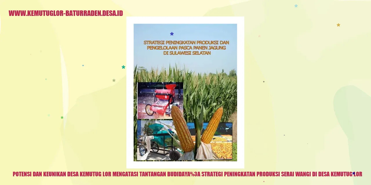 Potensi dan Keunikan Desa Kemutug Lor Mengatasi Tantangan Budidaya: Strategi Peningkatan Produksi Serai Wangi di Desa Kemutug Lor