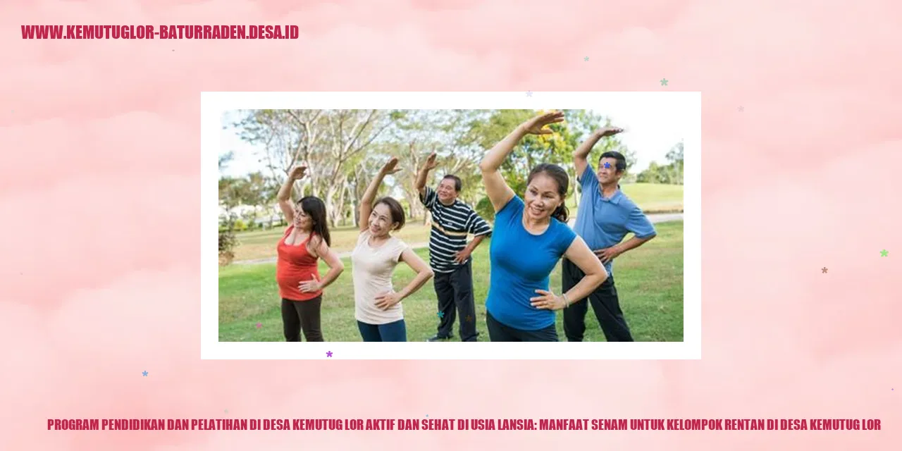 Manfaat Senam untuk Lansia