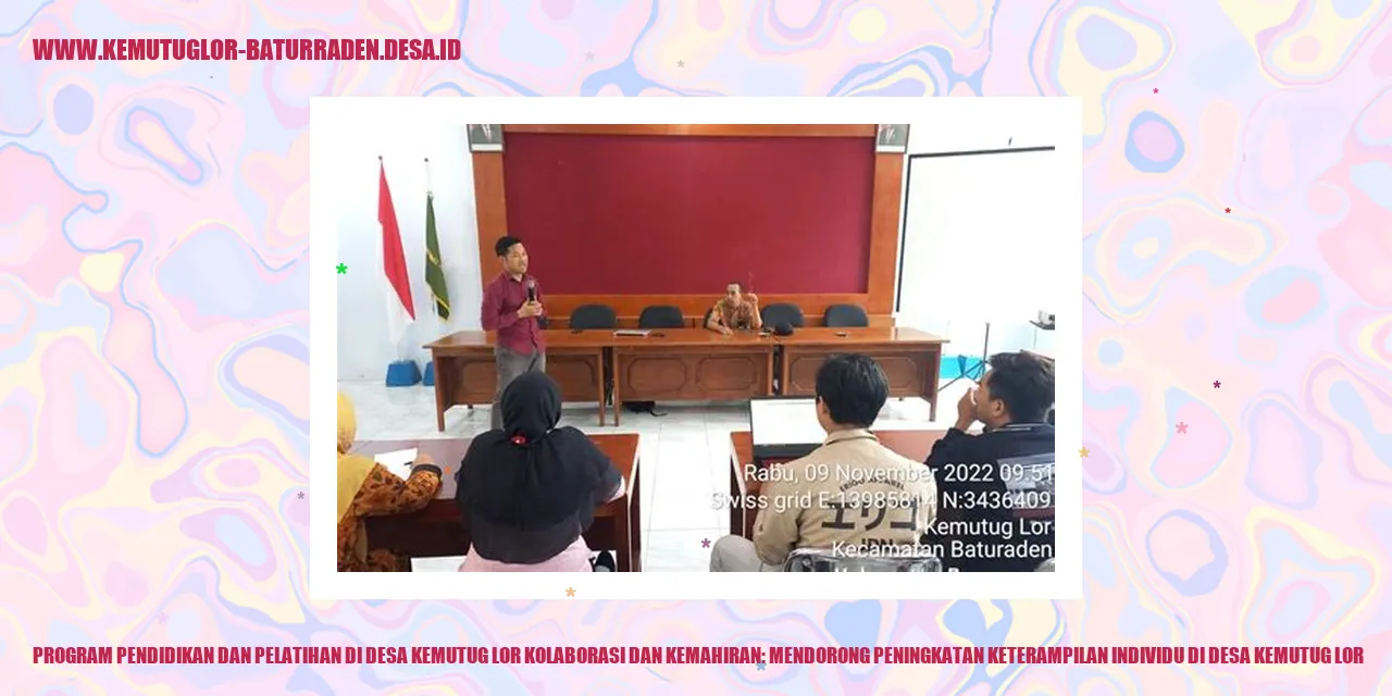 Pendidikan dan Pelatihan di Desa Kemutug Lor