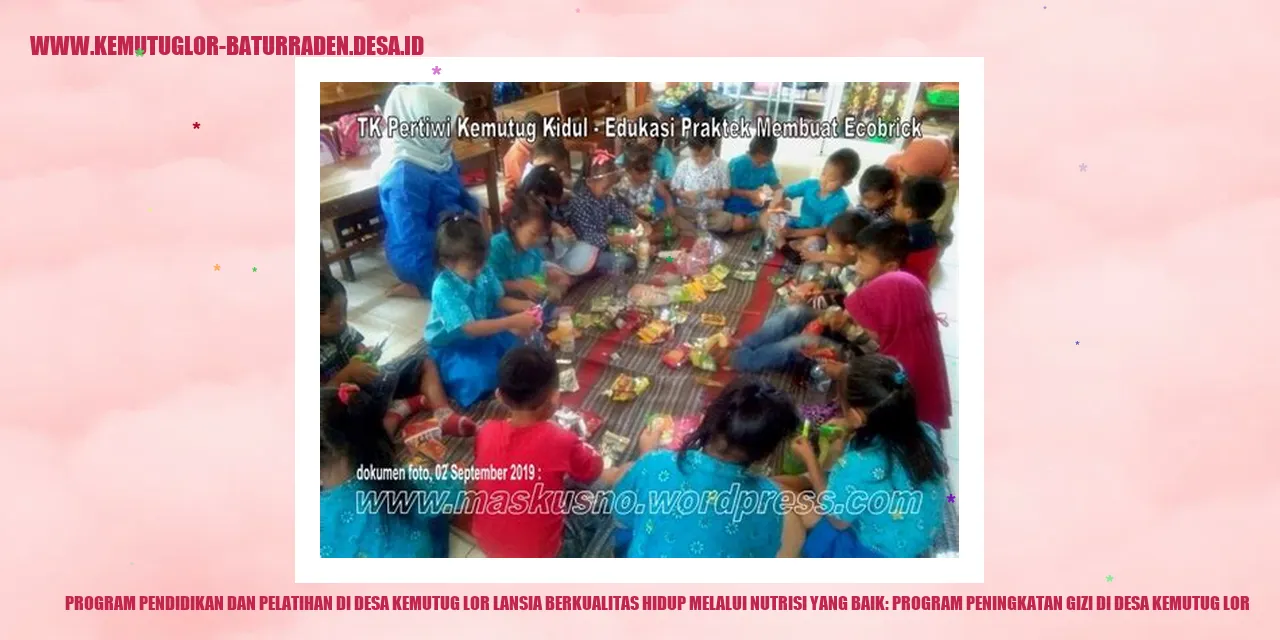 Program Peningkatan Gizi di Desa Kemutug Lor