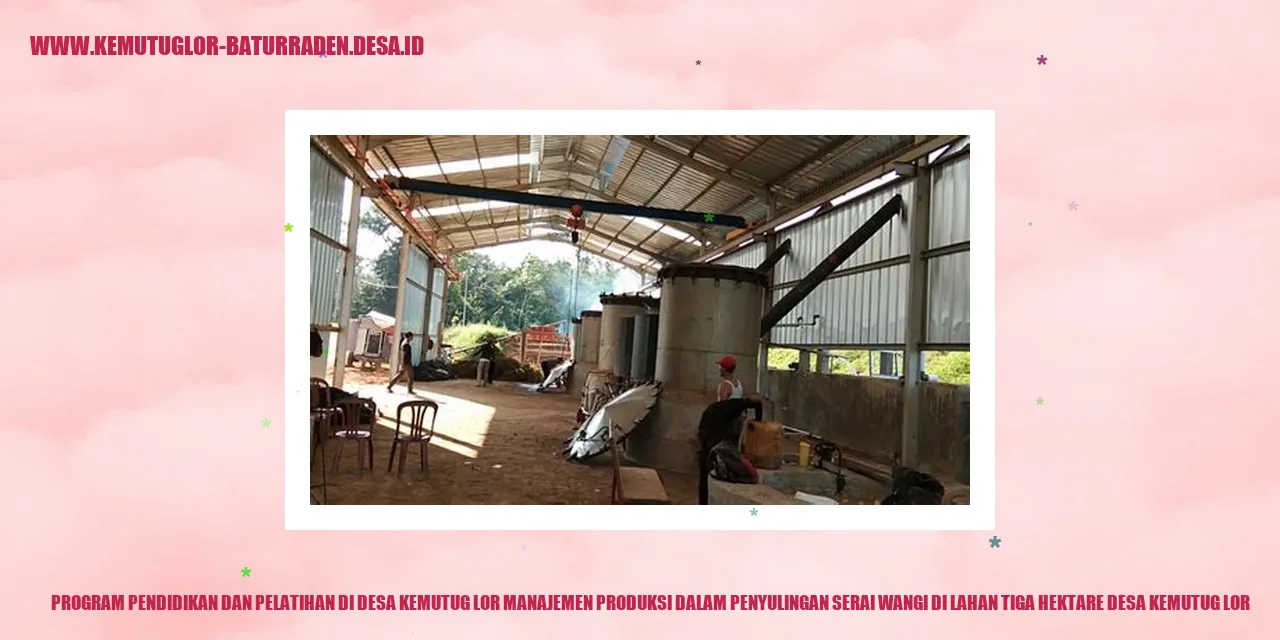 Gambar Program Pendidikan dan Pelatihan di Desa Kemutug Lor Manajemen Produksi dalam Penyulingan Serai Wangi di Lahan Tiga Hektare desa kemutug lor