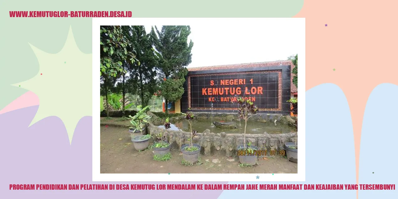 Program Pendidikan dan Pelatihan di Desa Kemutug Lor Mendalam ke Dalam Rempah Jahe Merah: Manfaat dan Keajaiban yang Tersembunyi