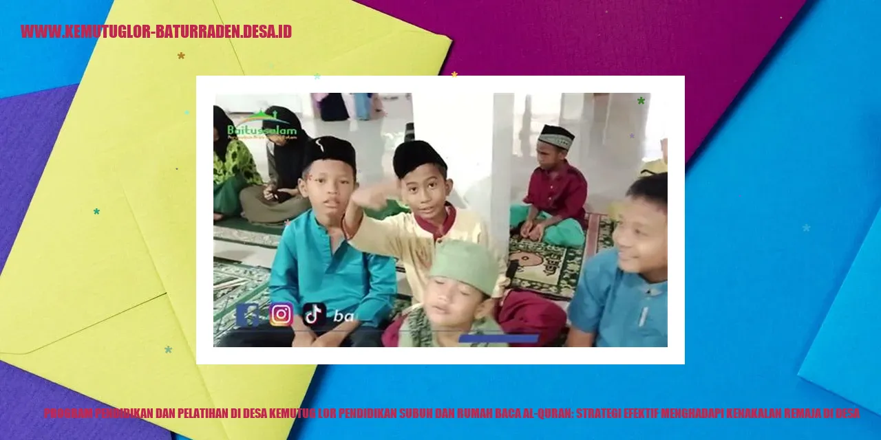 Program Pendidikan dan Pelatihan di Desa Kemutug Lor
