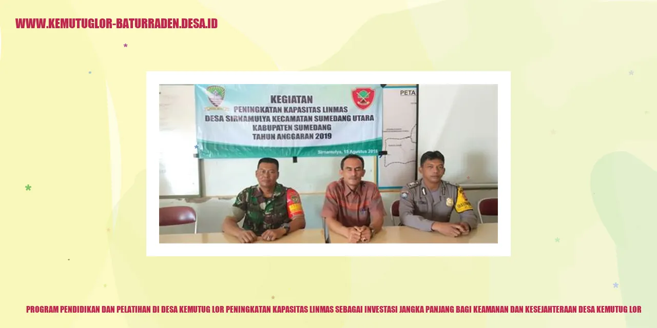 Program Pendidikan dan Pelatihan di Desa Kemutug Lor