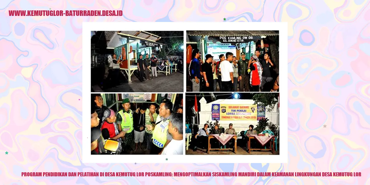 Ilustrasi Program Pendidikan dan Pelatihan di Desa Kemutug Lor Poskamling