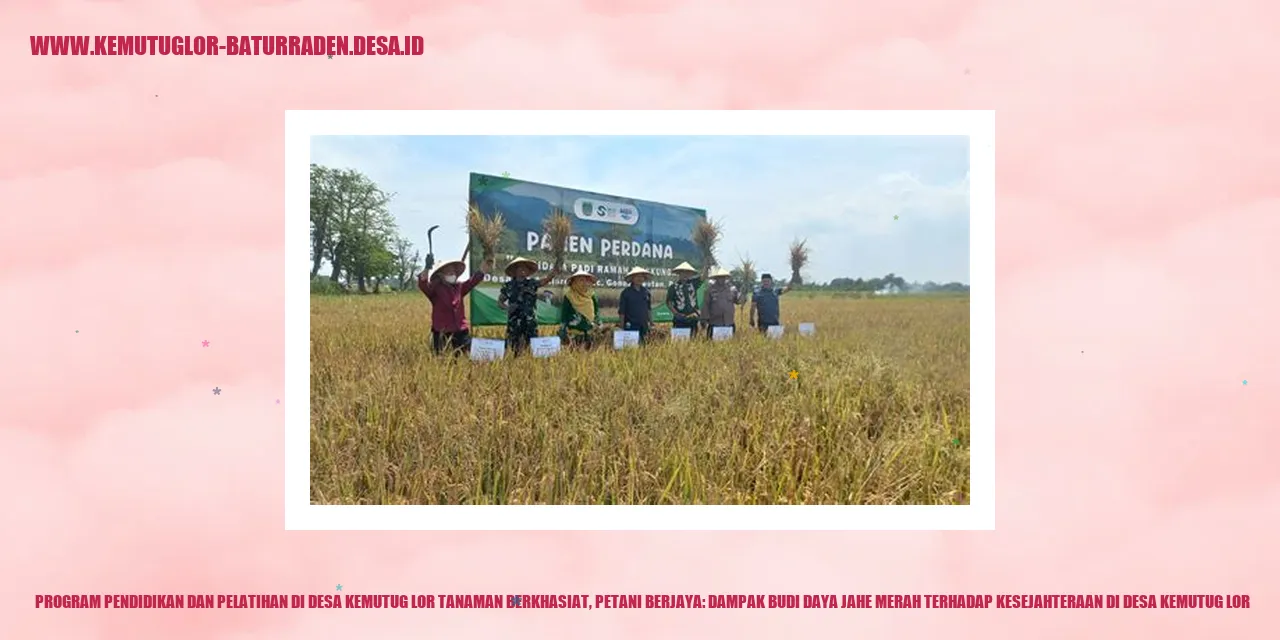 Tanaman Berkhasiat, Petani Berjaya: Dampak Budi Daya Jahe Merah terhadap Kesejahteraan di Desa Kemutug Lor