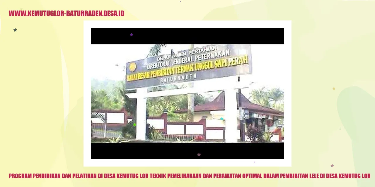 Program Pendidikan dan Pelatihan di Desa Kemutug Lor Teknik Pemeliharaan dan Perawatan Optimal dalam Pembibitan Lele di desa kemutug lor
