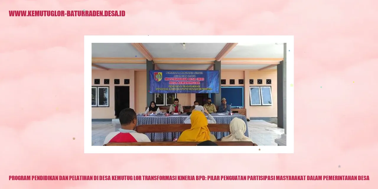 Program Pendidikan dan Pelatihan di Desa Kemutug Lor