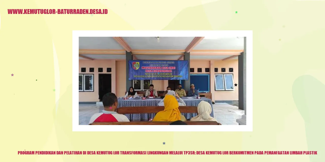 Program Pendidikan dan Pelatihan di Desa Kemutug Lor