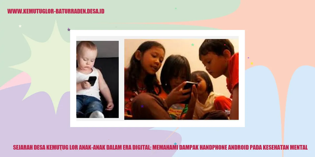 gambar anak-anak menggunakan handphone android