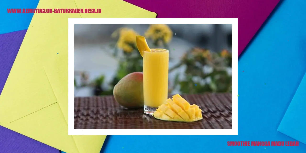 Smoothie Mangga Madu Lebah