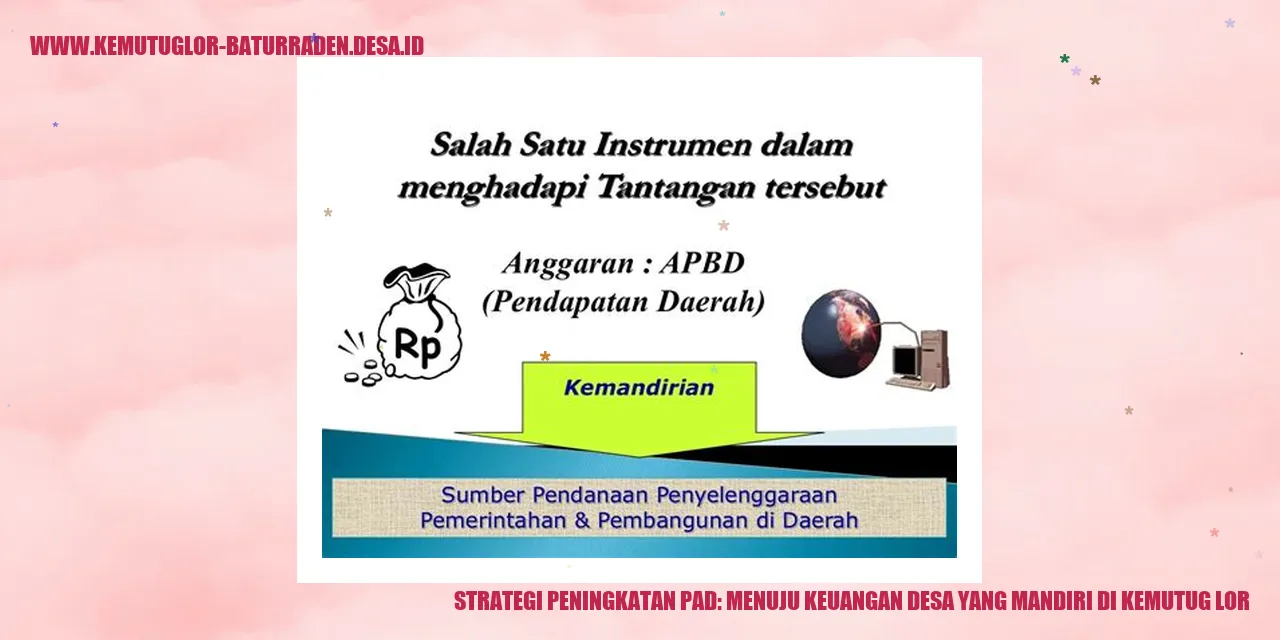 Strategi Peningkatan PAD: Menuju Keuangan desa yang Mandiri di kemutug lor
