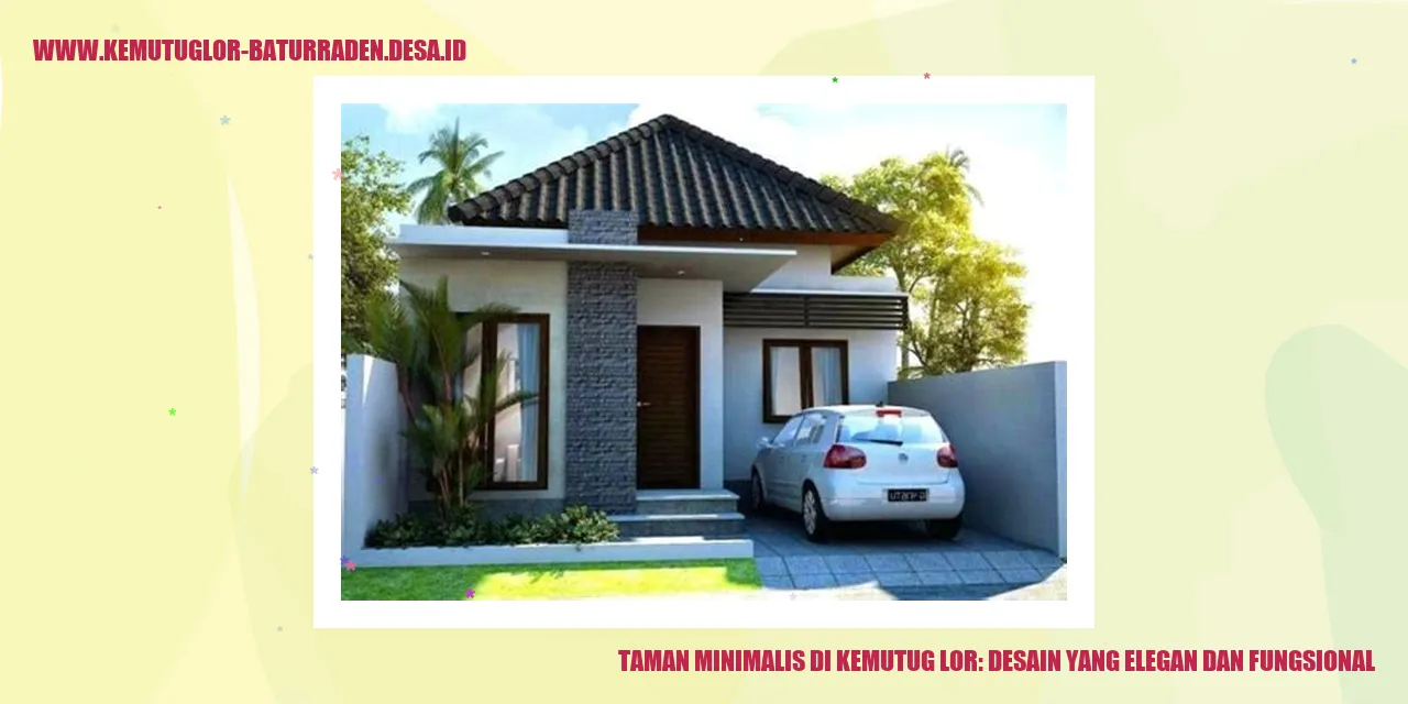 Taman Minimalis di Kemutug Lor: Desain yang Elegan dan Fungsional