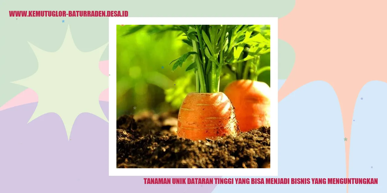 Tanaman Unik Dataran Tinggi yang Bisa Menjadi Bisnis yang Menguntungkan