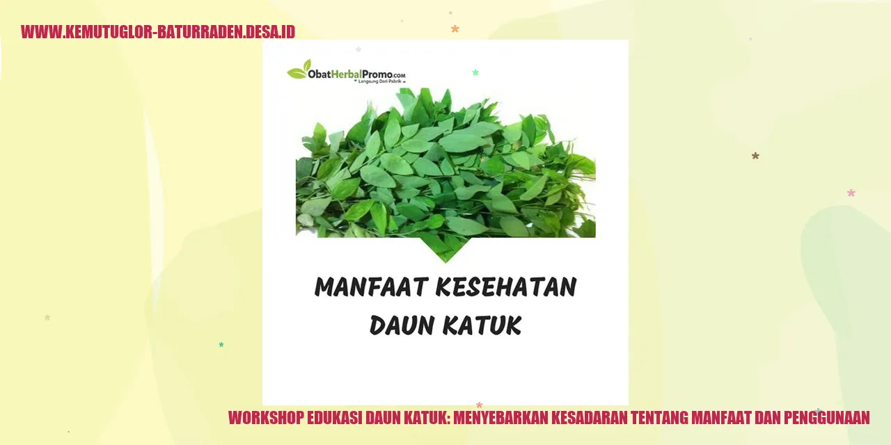 Workshop Edukasi Daun Katuk