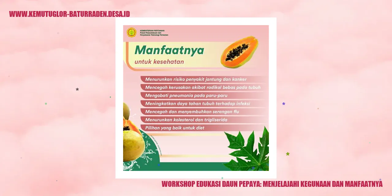 Workshop Edukasi Daun Pepaya